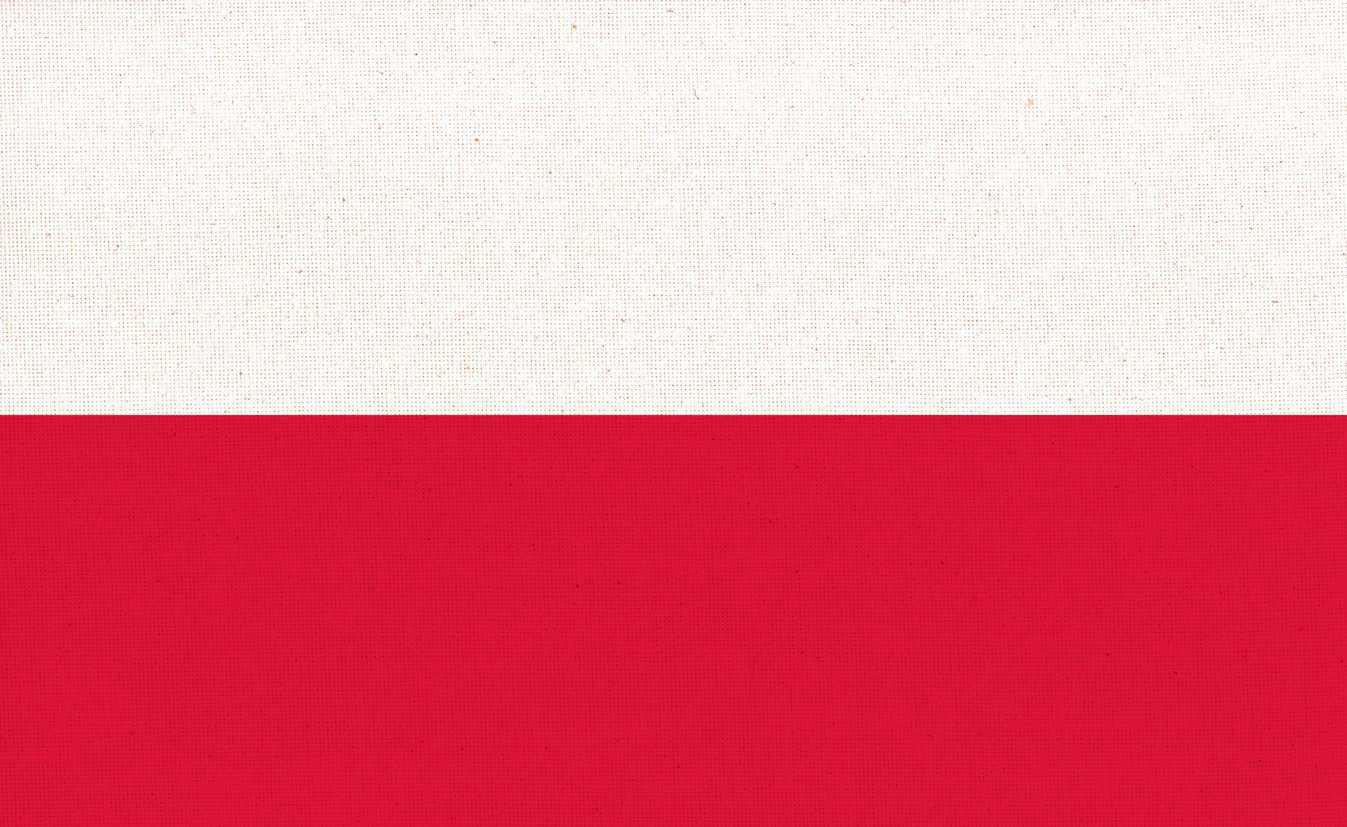 Flag of Poland. Fabric Texture. National Polish Symbol. Polish Flag